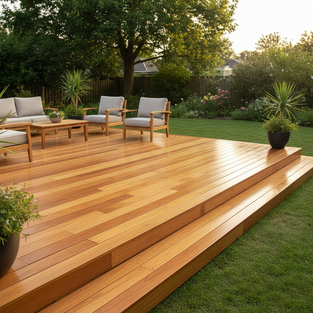 Restored deck after cleaning and sealing